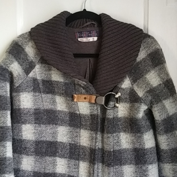 Free People Plaid Buffalo Swing Coat. - Picture 3 of 5